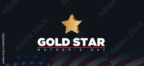 Gold star mother's day design concept , vector illustration background banner poster post design.
