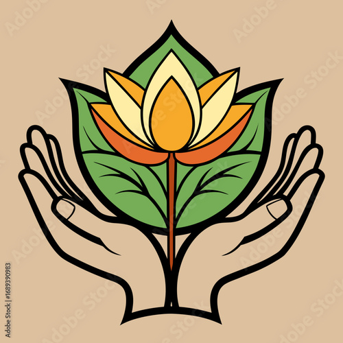 Hands that nurture blossoms