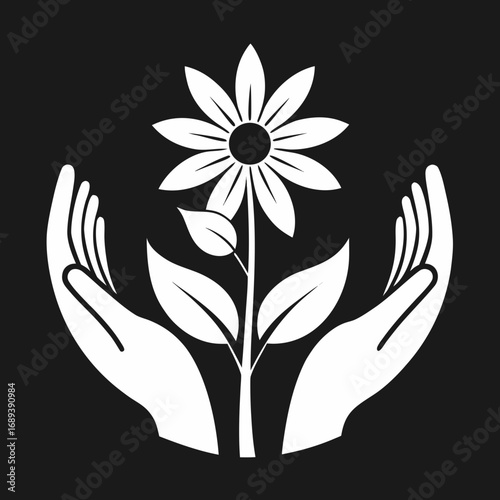 Hands that nurture blossoms