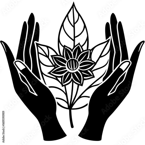 Hands that nurture blossoms