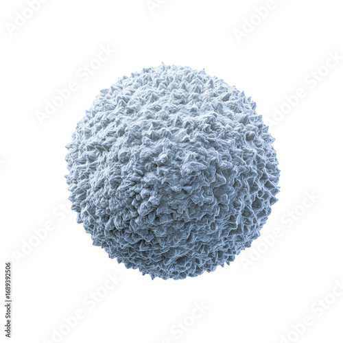 Tableau sur toile Microscopic View of a Single Immune Cell, Detailed 3D Render of a Lymphocyte