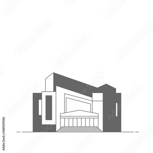 Gray Scale Modern Building Architectural Design