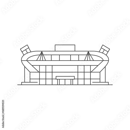 Gray Scale Stadium Illustration