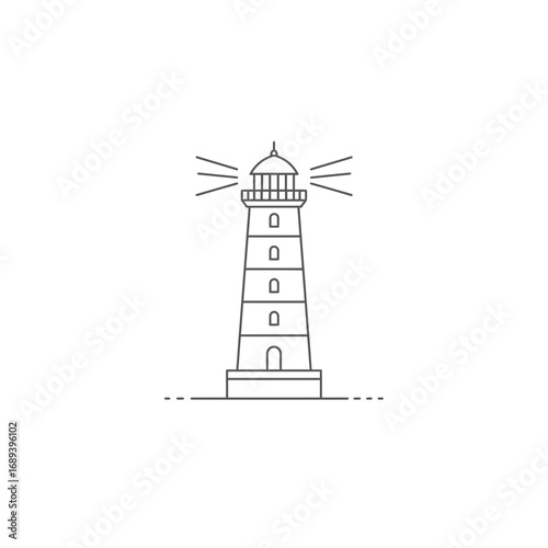 Lighthouse Line Art Illustration