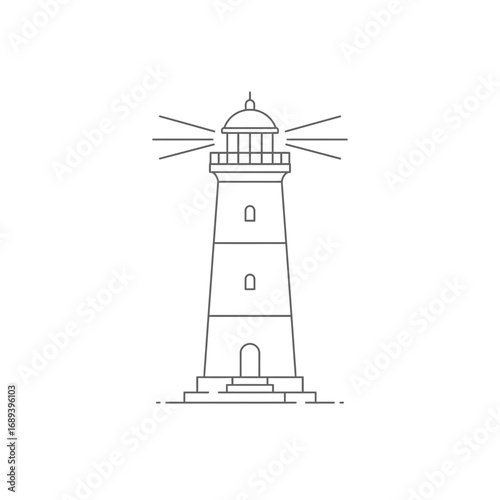 Lighthouse Line Art Illustration