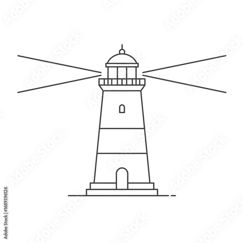 Lighthouse Line Art Illustration