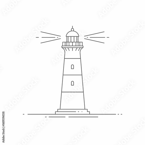 Lighthouse Line Art Illustration