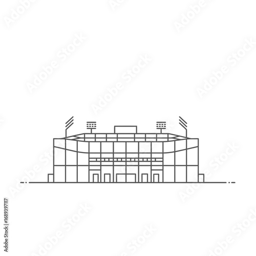 Line Art Stadium Illustration