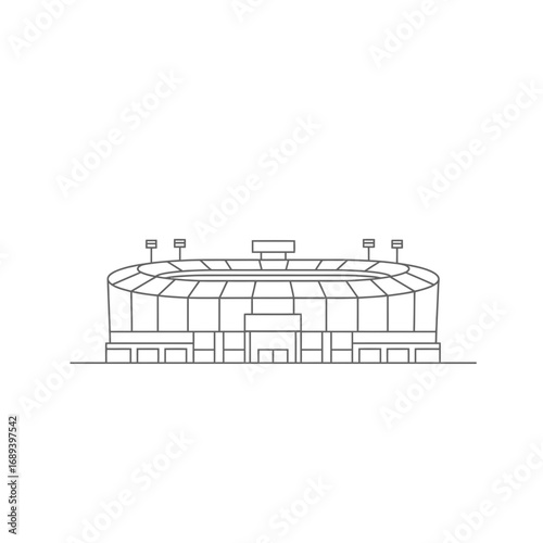 Line Drawing of a Stadium
