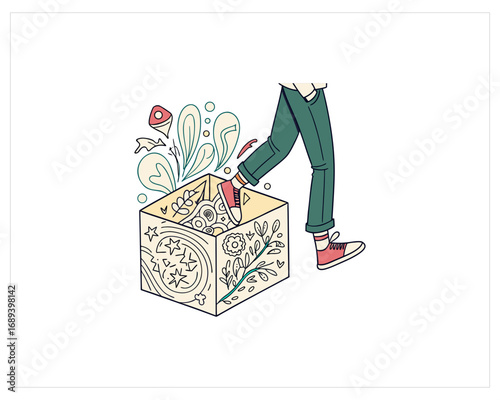 Doodle Sketch And Scribble Elements Graphic Box Free SVG Download