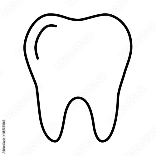 Healthy Tooth Vector Line Icon
