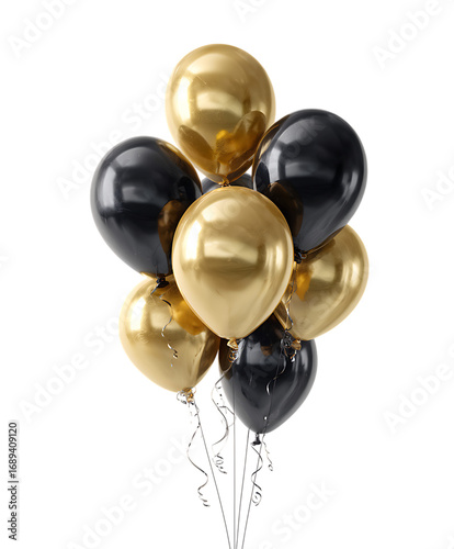 Elegant gold & black balloons
