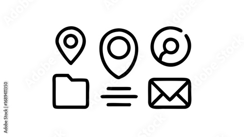 e mail icon on white background
