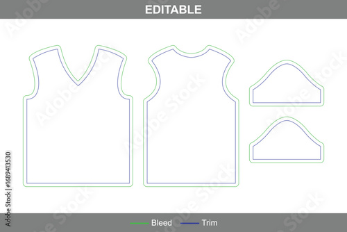 Women’s deep v-neck t-shirt dieline with editable vector die line, female, girls, and ladies apparel template, printable garment mockup, professional t-shirt design
