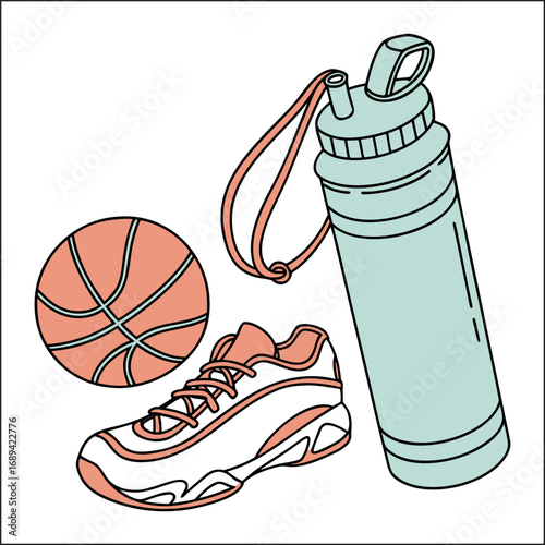 Blue plastic bottle design with label for water or cleaning solution vector