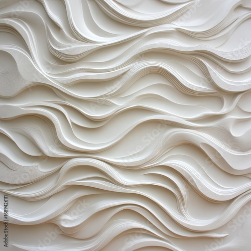 White Wavy Plaster Wall Texture