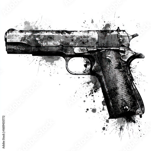 Vintage gun illustration
