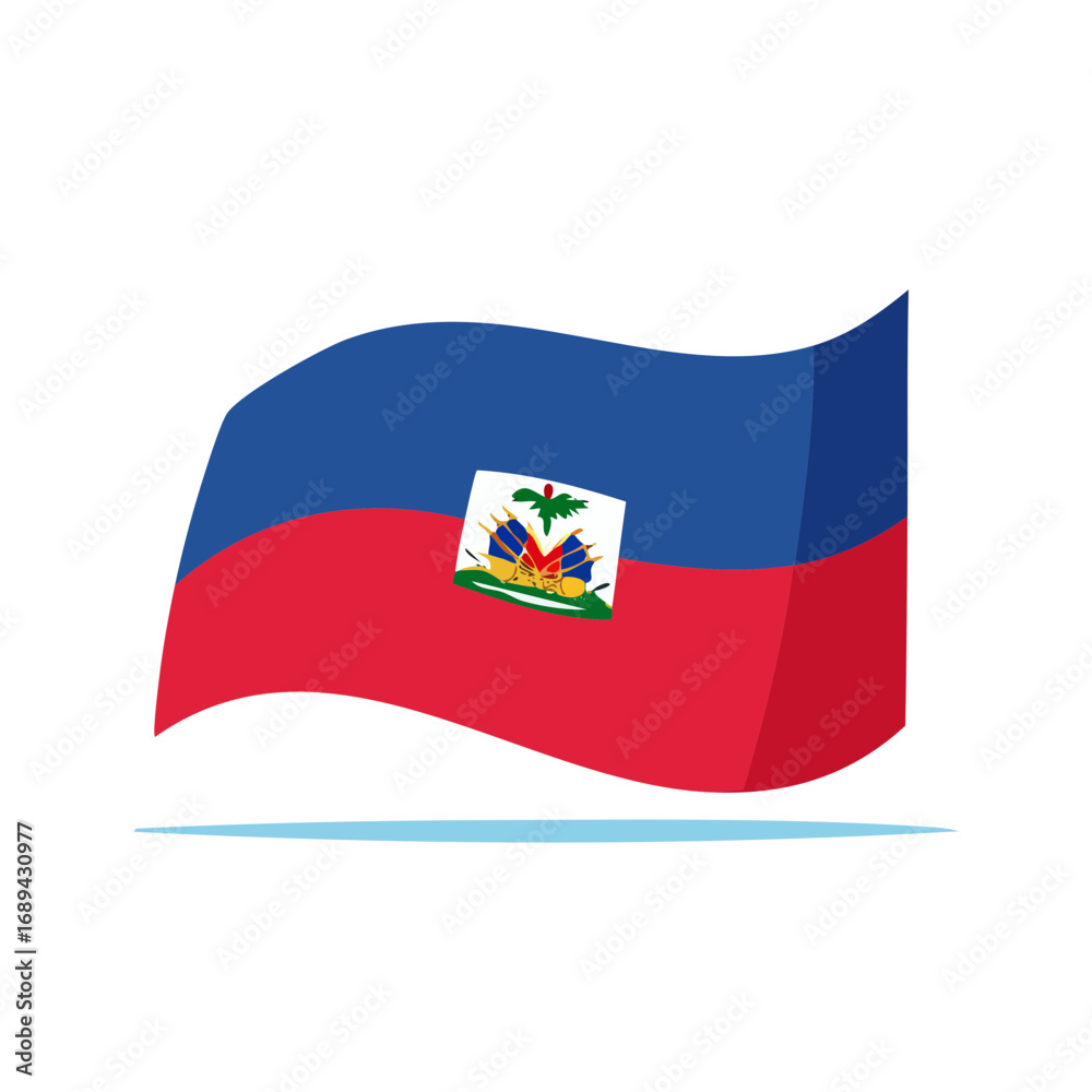 Naklejka premium Haiti Flag Vector Graphic Waving National Symbol Celebration Patriotic Image