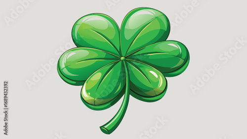 Highly Detailed Illustration of a Four Leaf Clover