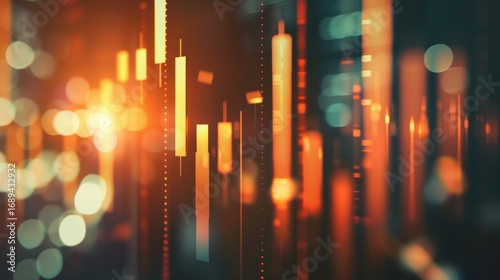 Abstract financial chart design