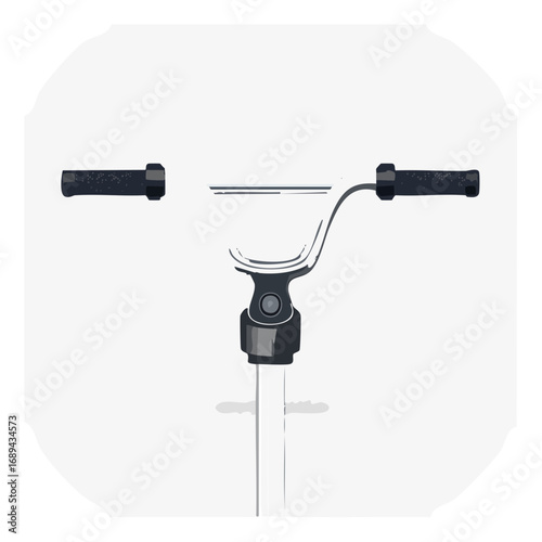 Scooter handlebars illustration urban transportation street sports equipment freestyle riding recreational vehicle lifestyle