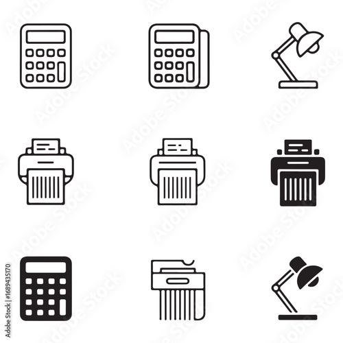 Business office supply vector pack