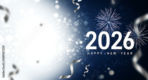 Happy New Year 2026 Floral Illustration