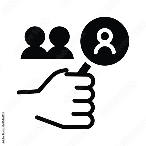 head hunting solid icon vector design good for web or mobile app