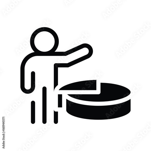 personal portfolio solid icon vector design good for web or mobile app