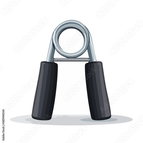 Illustration of hand strengthener fitness equipment for building muscles and physical therapy tool isolated