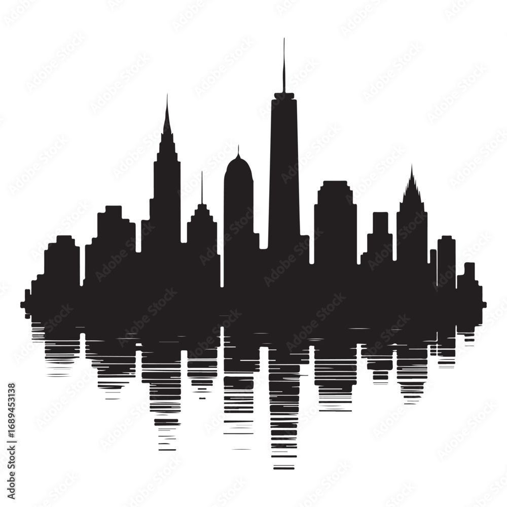 Fototapeta premium modern city skyline silhouette vector