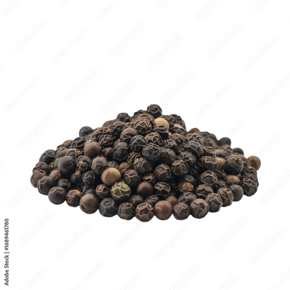 Fototapeta premium Pile of dark peppercorns black pepper whole peppercorns