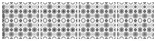 Geometric mandala rosette sunburst pattern repeat tile ornamental circle background line art vector