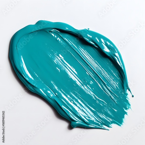 Abstract Teal Paint Stroke Texture Background
