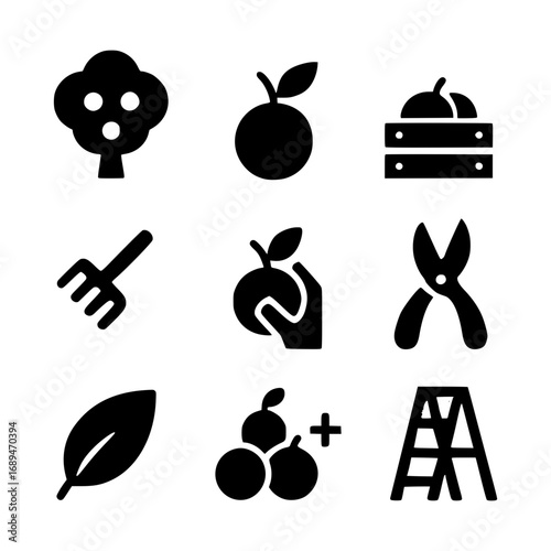 Fruit Harvesting Icons