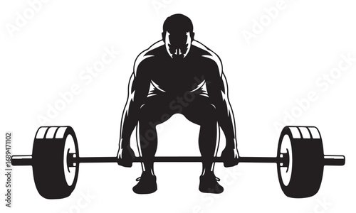 Bodybuilding and Fitness Vector Silhouettes Collection