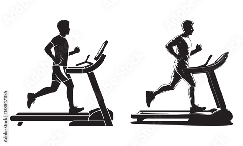 Bodybuilding and Fitness Vector Silhouettes Collection