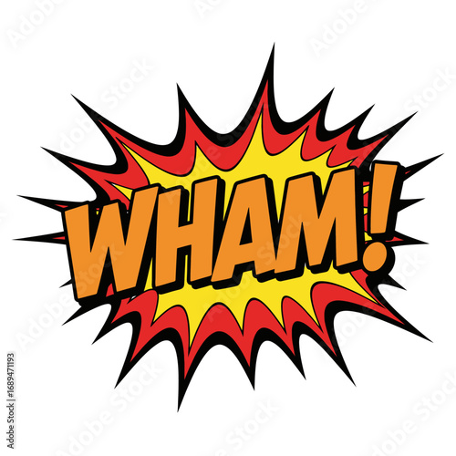 Comic Book "WHAM!" Sound Effect Illustration