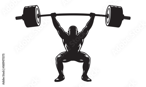 Bodybuilding and Fitness Vector Silhouettes Collection