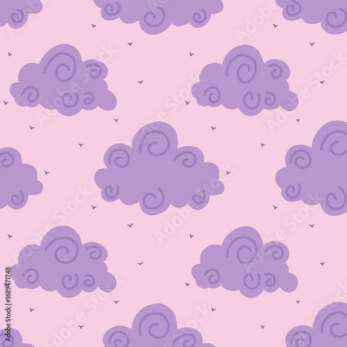 seamless pattern with clouds