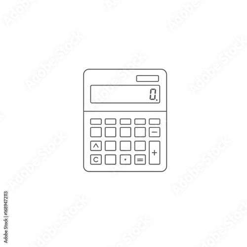 Simple Line Drawing of a Calculator