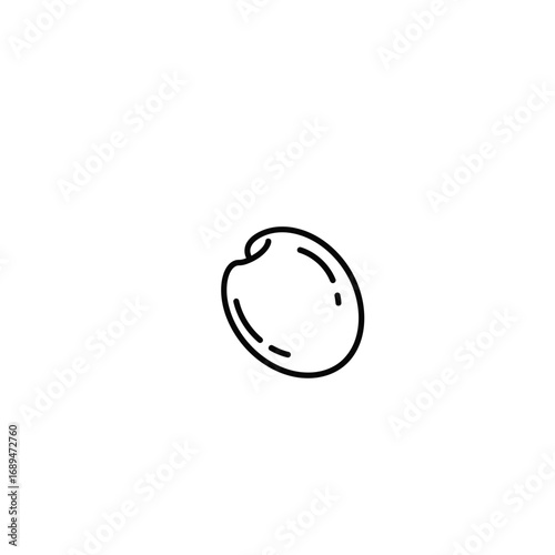 Simple Line Drawing of an Olive