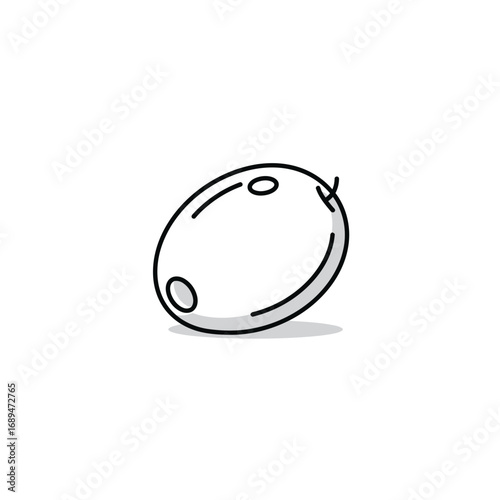 Simple Line Drawing of an Olive