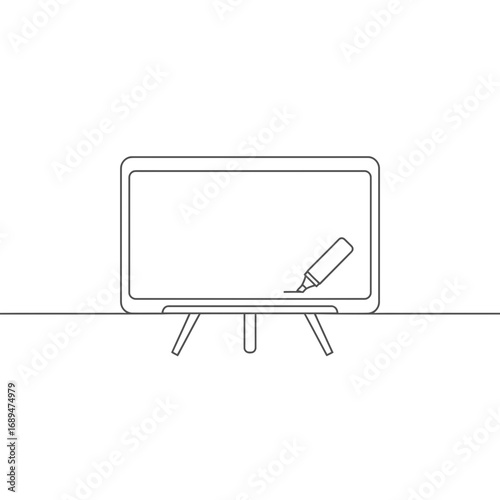Whiteboard on Stand with Marker