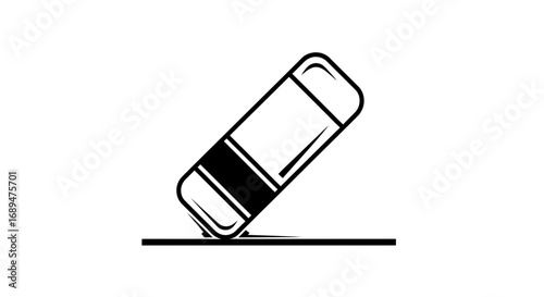 eraser, delete, remove, correction, mistake, pencil, stationery, school, office, supplies, rubber, correctiontool, icon, vector, silhouette, clipart, education, drawing, sketching, drafting, art, arti