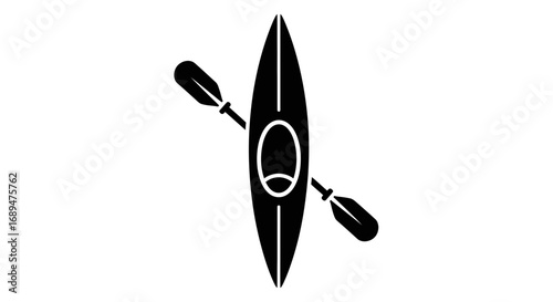 kayak, paddle, canoe, boat, water, sport, adventure, rowing, travel, outdoor, activity, recreation, river, lake, sea, ocean, vessel, equipment, ride, floating, silhouette, vector, icon, outline, clipa