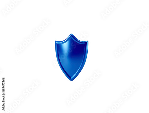 Free Download Blue shield glossy isolated 3D security protection emblem symbol safety defense modern design digital illustration clean background shiny simple style trust technology icon badge strong safe - GFXLoad