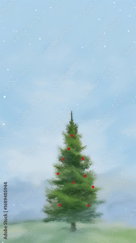 Fototapeta premium Christmas plant tree pine.