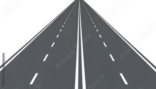 Wallpaper Mural Two lanes of asphalt road extending to a vanishing point Torontodigital.ca