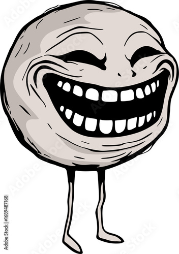 Design of funny joking head draw